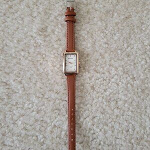 Women's Rectangle Brown Watch